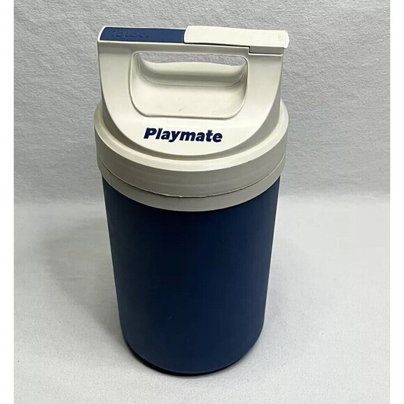 Vintage Playmate Igloo Blue & White 1/2 Gallon Water Jug Cooler USA - Pre Owned - Picture 1 of 7